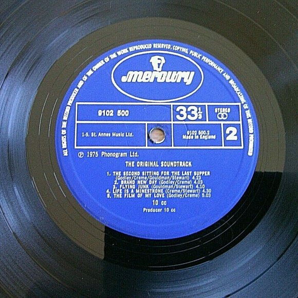 10cc Vintage Original Pressing Vinyl LP The Original Soundtrack Mercury Record - Picture 4 of 16